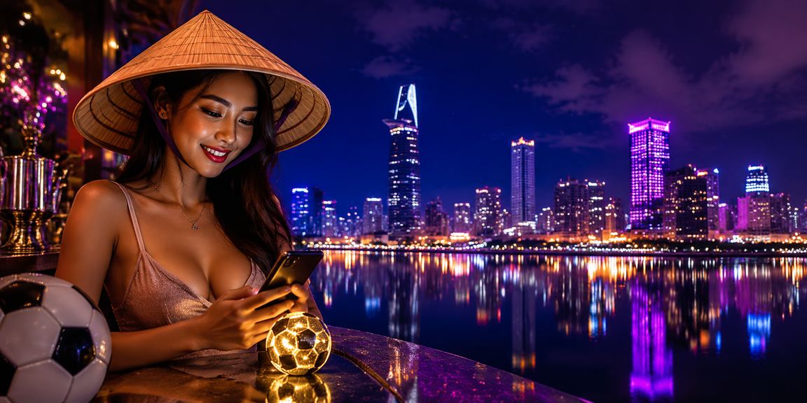 Người hâm mộ xem và đặt cược bóng đá tại Hồ Chí Minh mang nón lá
