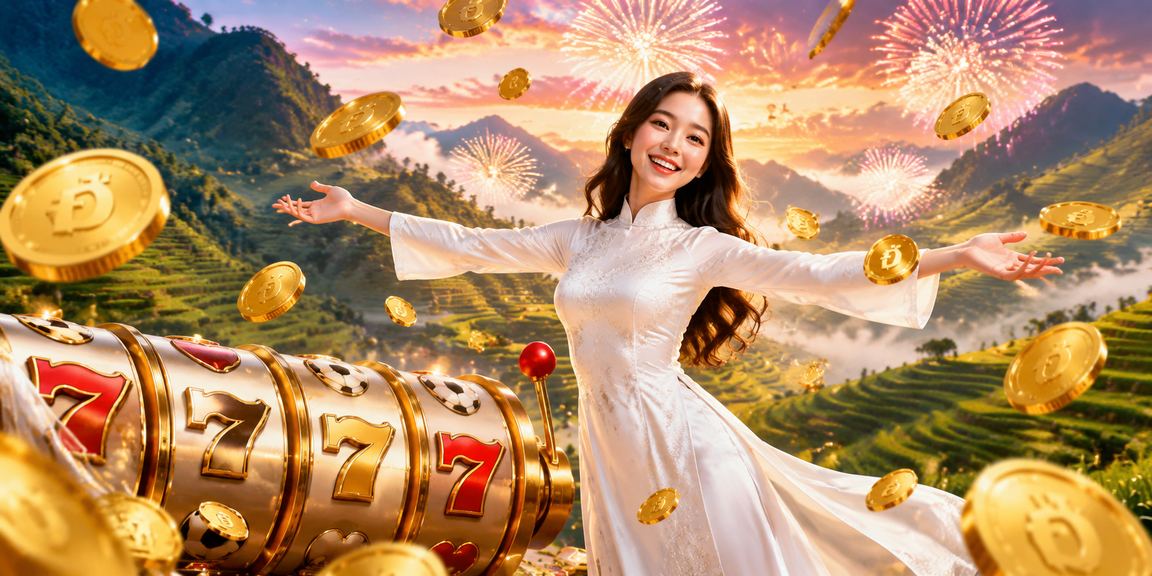 Người chơi slot game mới với trang phục truyền thống tại Sapa